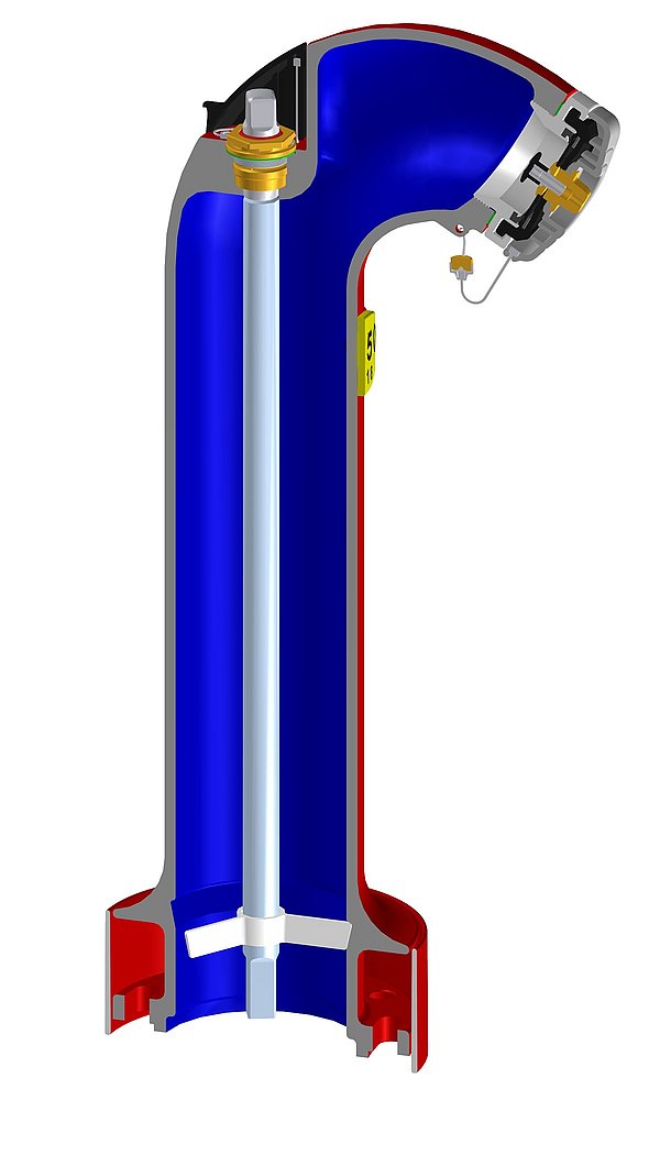 Modello in sezione Parte superiore idrante 6006