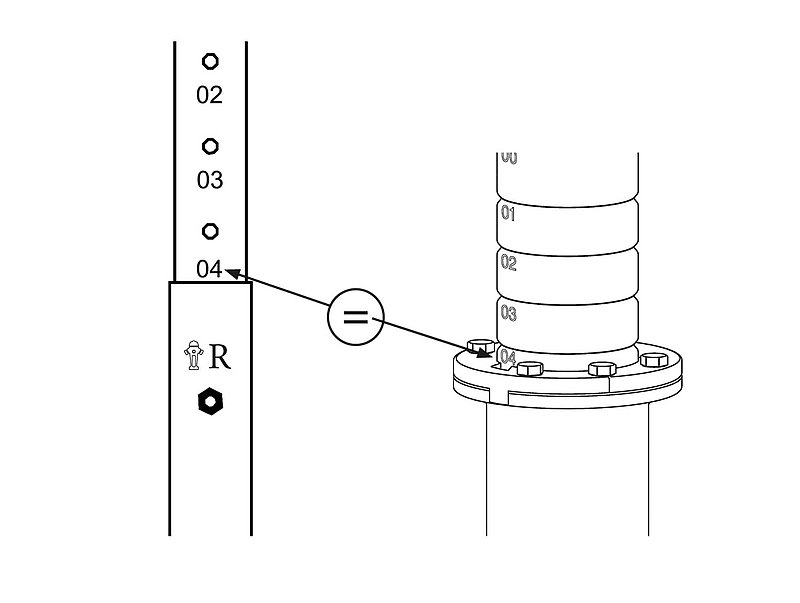 Réglage de la hauteur de la partie inférieure step 4